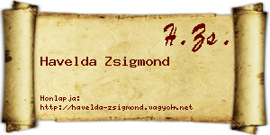 Havelda Zsigmond névjegykártya