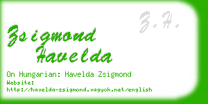 zsigmond havelda business card